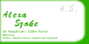 alexa szoke business card
